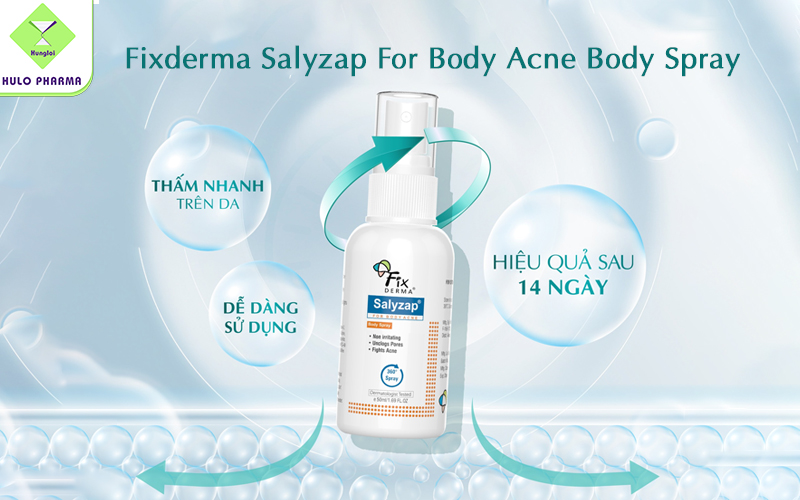 Xịt mụn cho cơ thể Fixderma Salyzap For Body Acne Body Spray