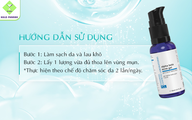 Hướng dẫn sử dụng gel chấm mụn FCL Alpha – Beta Acne Gel