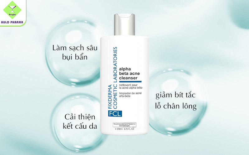 Công dụng của sữa rửa mặt FCL Alpha Beta Acne Cleanser