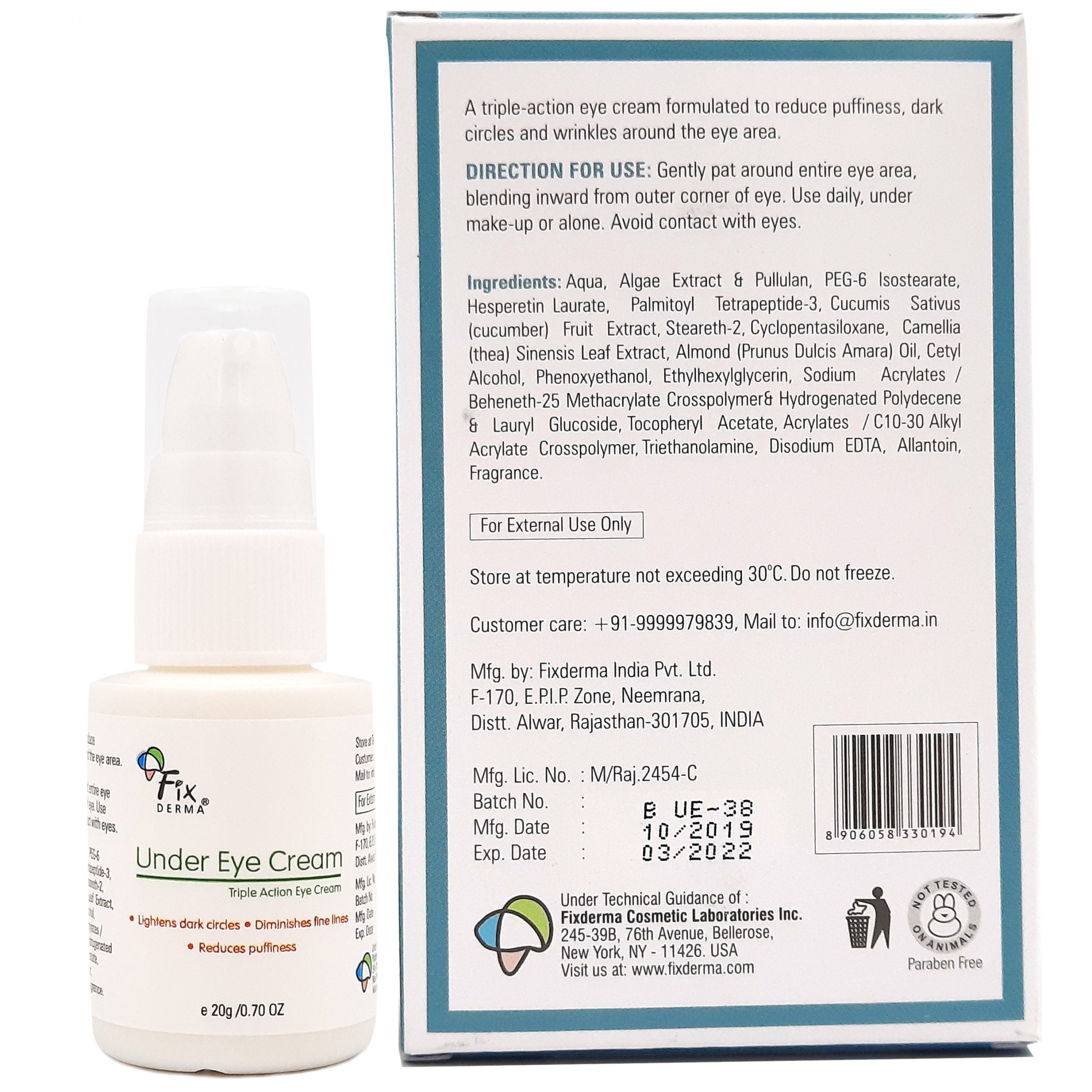fixderma under eye cream