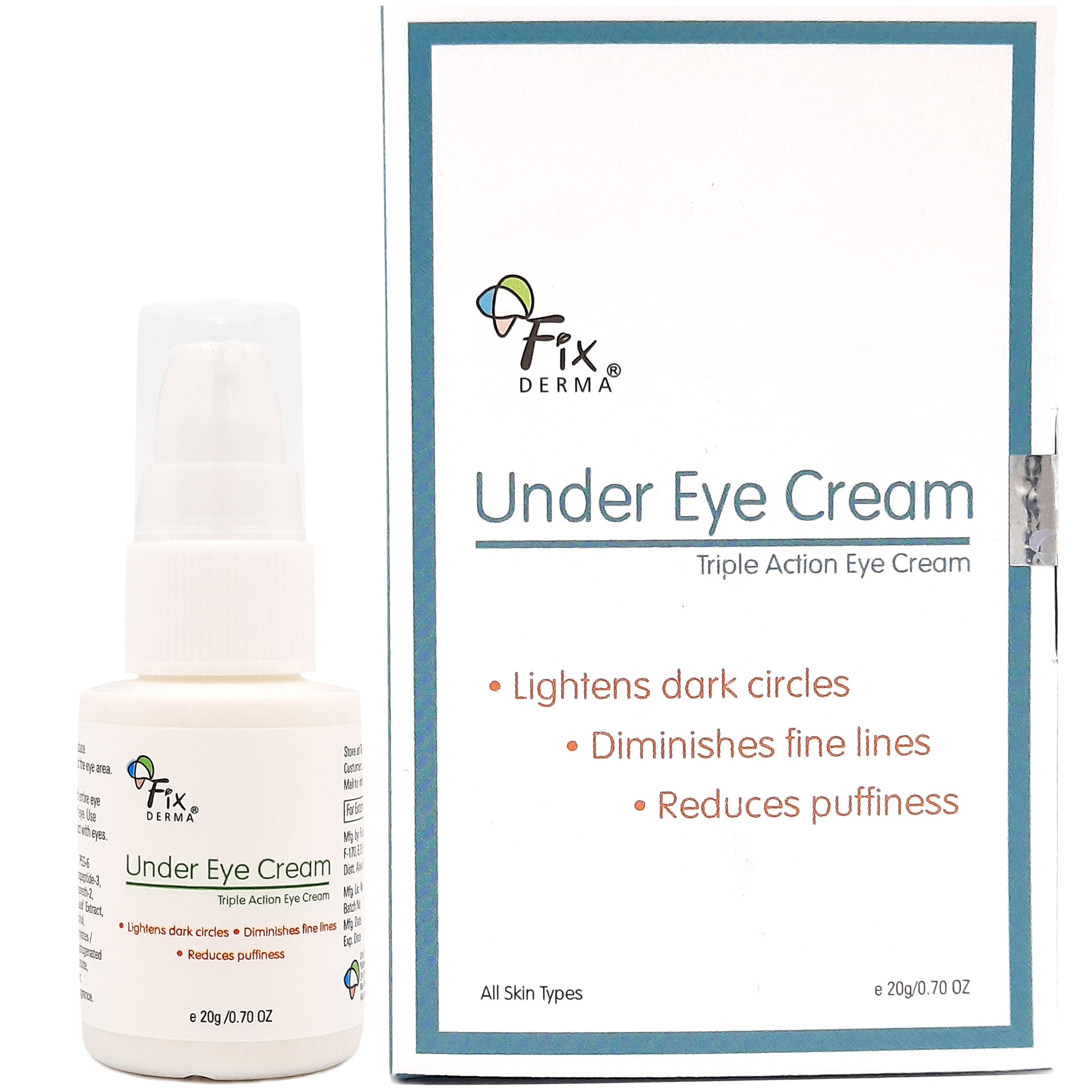 Kem Làm Sáng Da, Giảm Nếp Nhăn, Quầng Thâm, Bọng Mắt Fixderma Under Eye