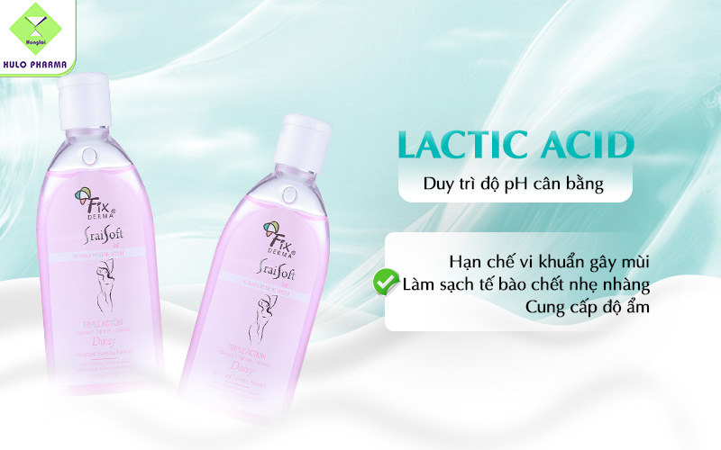 Lactic Acid giúp duy trì độ pH cân bằng