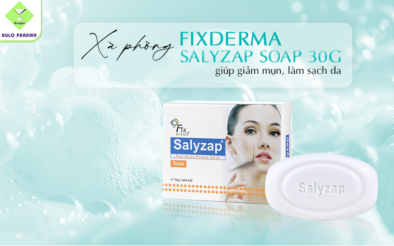 Xà phòng giúp giảm mụn, làm sạch da Fixderma Salyzap Soap 30g