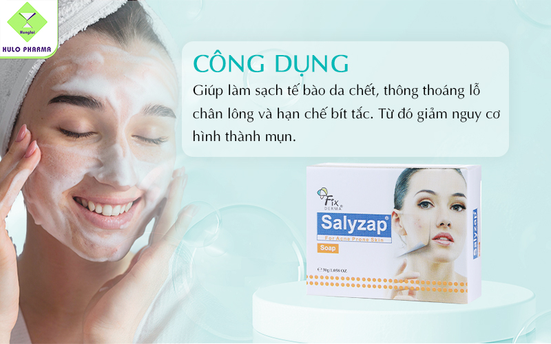 Công dụng của Fixderma Salyzap Soap 30g