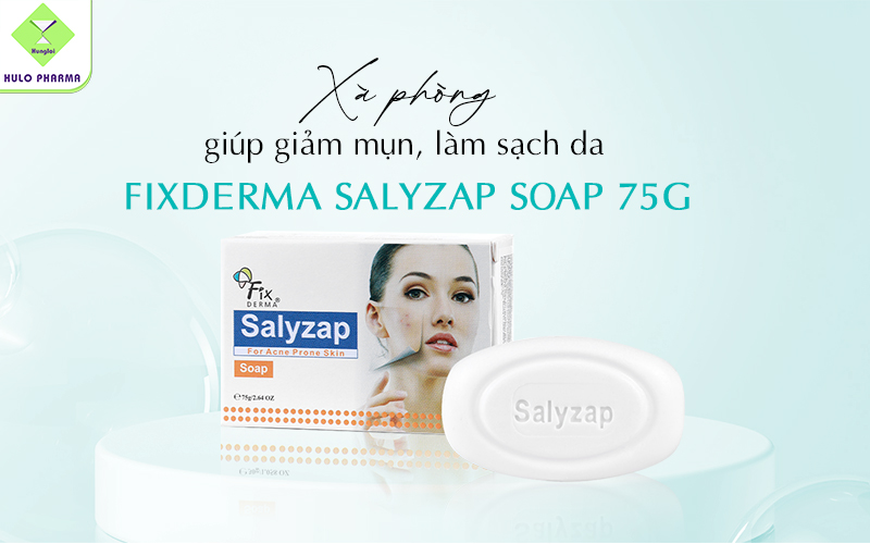 Xà phòng giúp giảm mụn, làm sạch da Fixderma Salyzap Soap 75g