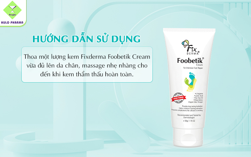 Hướng dẫn sử dụng Fixderma Foobetik Cream