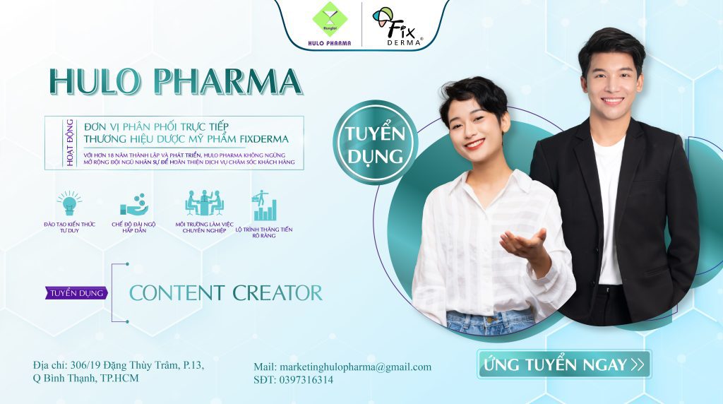 Hulo Pharma tuyển dụng vị trí: Content Creator (Chuyên TikTok)