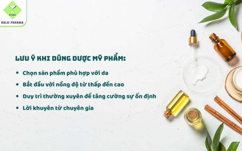 Lưu ý khi sử dụng dược mỹ phẩm