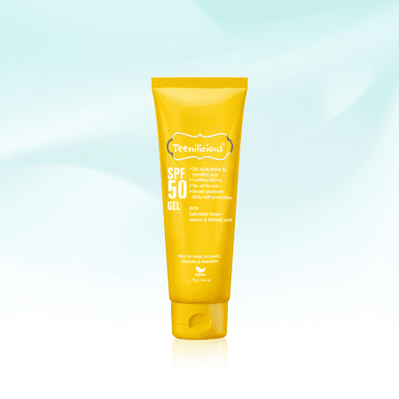 Teenilicious SPF 50 PA+++ Gel Kem Chống Nắng Mỏng Nhẹ Dành Cho Da Dầu Mụn Và Nhạy Cảm 75g