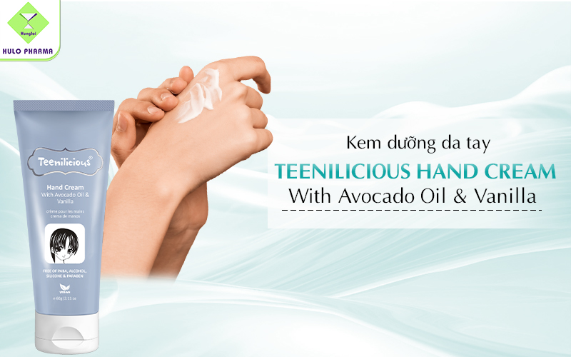 Kem dưỡng da tay chiết xuất bơ và vani Teenilicious Hand Cream With Avocado Oil & Vanilla
