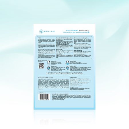 Mặt nạ Hulo Firming Sheet Mask hỗ trợ làm mờ nếp nhăn nhỏ