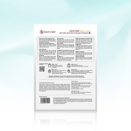 Mặt nạ Hulo Pore Sheet Mask làm sạch tế bào da chết giúp da thoáng mịn