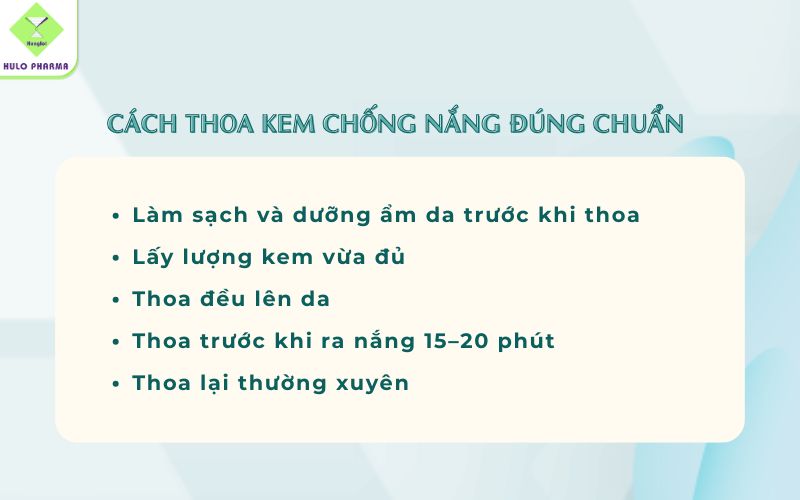 Cách thoa kem chống nắng đúng chuẩn