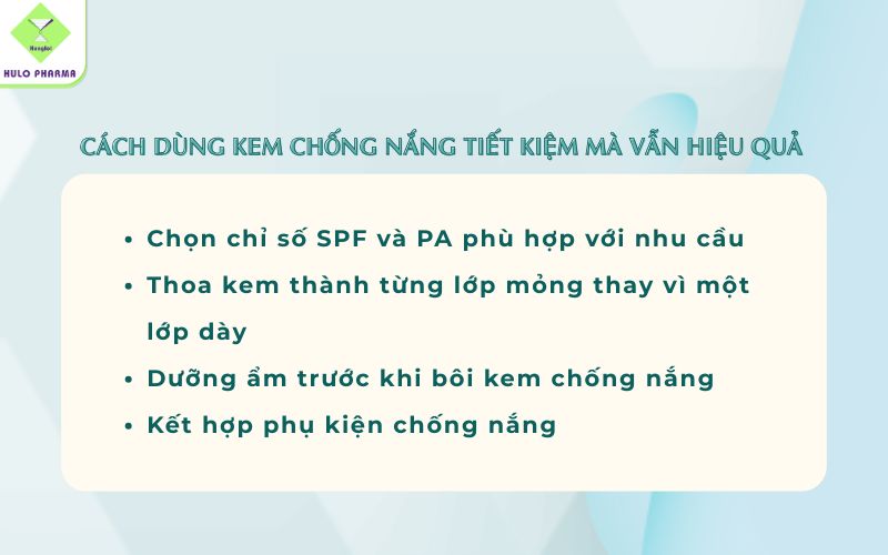 Dùng kem chống nắng tiết kiệm mà vẫn hiệu quả