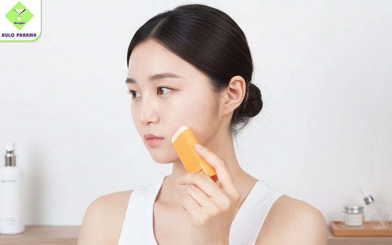 Thiết kế dạng thỏi giúp dễ thoa trực tiếp lên da