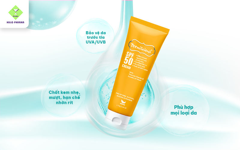 Công dụng nổi bật của Teenilicious SPF 50 Cream 75g