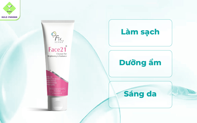 Fixderma Face21 Cleanser – Làm Sạch Dịu Nhẹ, Hỗ Trợ Dưỡng Ẩm Và Sáng Da